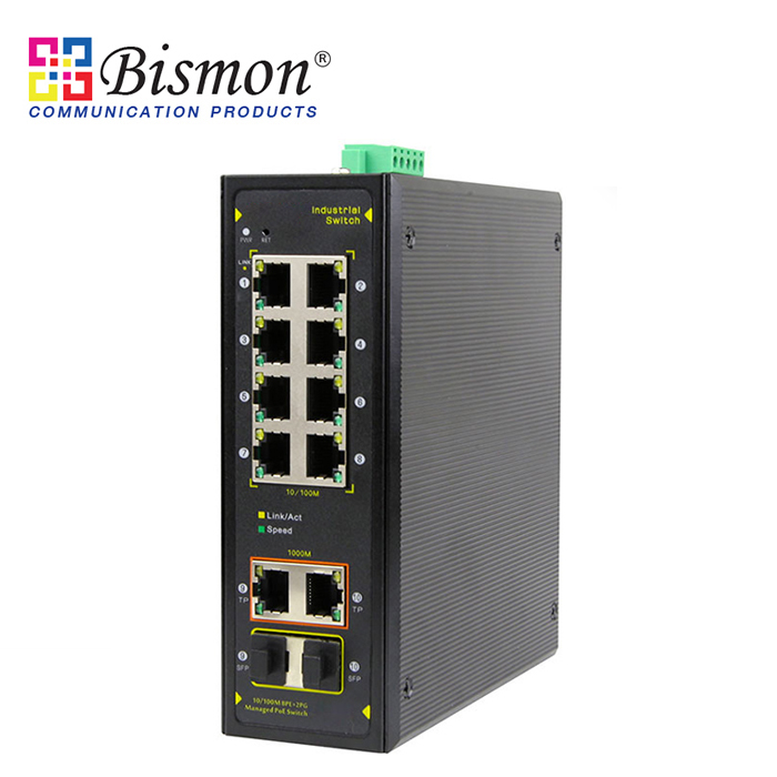 8-Ports-10-100Mbps-RJ45-SFP-2-Combo-Port-Gigabit-Managed-Industrial-Switch